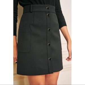 Sézane Lorraine Wool-Blend Skirt